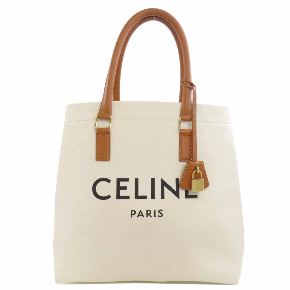 Celine Horizontal Cabas Tote Bag Canvas White - Picture 11 of 11